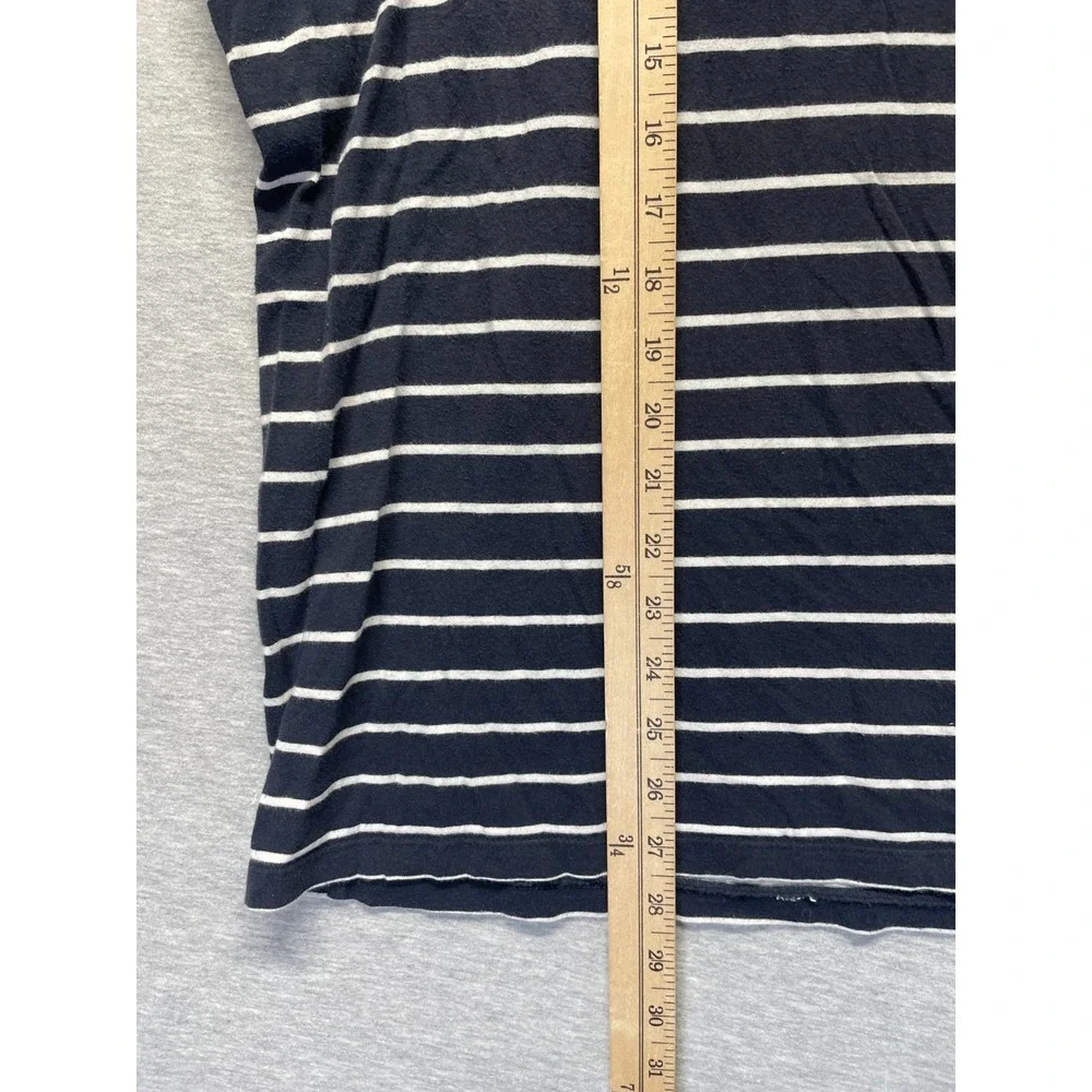 Banana Republic Soft Wash T Shirt Mens XL Blue White Horizontal Striped Cotton